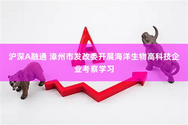 沪深A融通 漳州市发改委开展海洋生物高科技企业考察学习